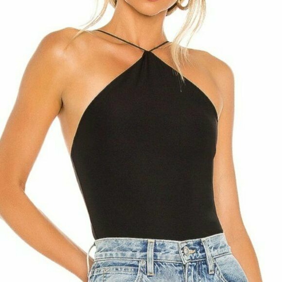 Capulet Ribbed Halter Neck Bodysuit NWT